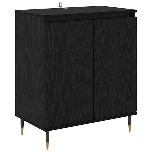 Aparador moderno HKH de madera procesada con 2 puertas - Roble negro