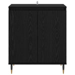 Aparador moderno HKH de madera procesada con 2 puertas - Roble negro