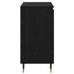 Aparador moderno HKH de madera procesada con 2 puertas - Roble negro