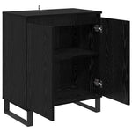 Aparador industrial HKH en madera procesada con 2 puertas - Roble negro