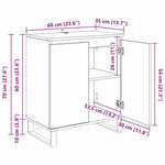 Aparador industrial HKH en madera procesada con 2 puertas - Roble negro