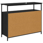Aparador moderno HKH de madera procesada con 2 puertas - Roble negro