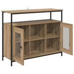 HKH Aparador Moderno de Madera Procesada con 2 Puertas - Roble Artesanal