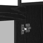 Aparador moderno HKH de madera procesada con 2 puertas - Roble negro