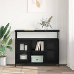 Aparador moderno HKH de madera procesada con 2 puertas - Roble negro