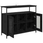 Aparador moderno HKH de madera procesada con 2 puertas - Roble negro
