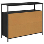 Aparador moderno HKH de madera procesada con 2 puertas - Roble negro