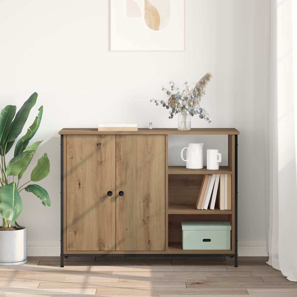 HKH Aparador Moderno de Madera Procesada con 2 Puertas - Roble Artesanal