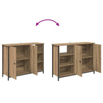 HKH Aparador Moderno de Madera Procesada con 2 Puertas - Roble Artesanal