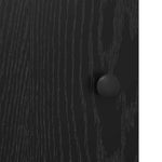 Aparador moderno HKH de madera procesada con 2 puertas - Roble negro