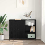 Aparador moderno HKH de madera procesada con 2 puertas - Roble negro