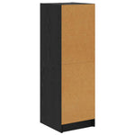 Aparador alto HKH de madera procesada con 3 puertas - Roble negro