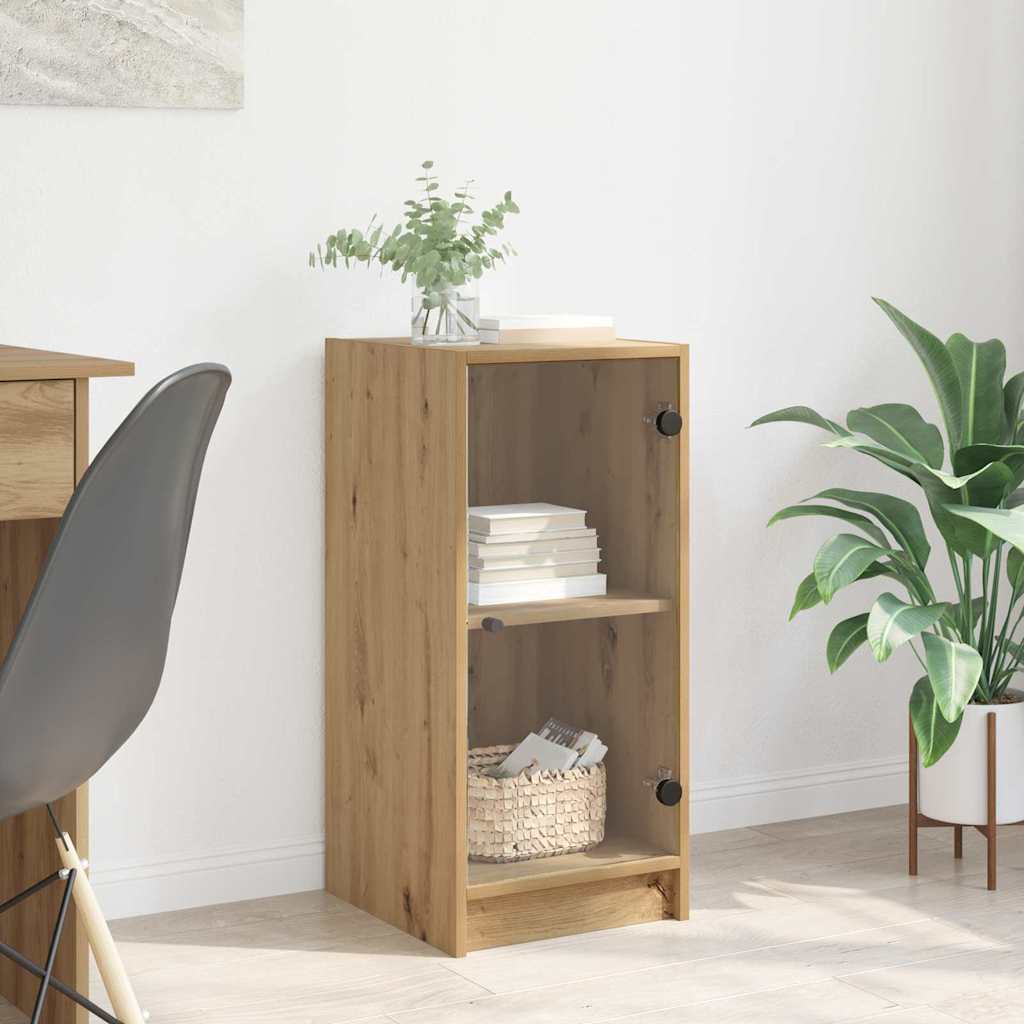 HKH Aparador Moderno en Madera Procesada con 1 Puerta - Roble Artesanal