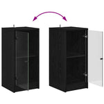 Aparador moderno HKH de madera procesada con 1 puerta - Roble negro