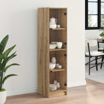 HKH Aparador Alto de Madera Procesada con 2 Puertas - Roble Artesanal