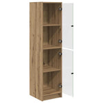 HKH Aparador Alto de Madera Procesada con 2 Puertas - Roble Artesanal