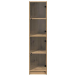 HKH Aparador Alto de Madera Procesada con 2 Puertas - Roble Artesanal