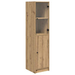 HKH Aparador Alto de Madera Procesada con 2 Puertas - Roble Artesanal