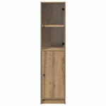 HKH Aparador Alto de Madera Procesada con 2 Puertas - Roble Artesanal