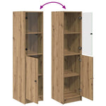 HKH Aparador Alto de Madera Procesada con 2 Puertas - Roble Artesanal
