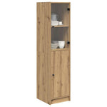 HKH Aparador Alto de Madera Procesada con 2 Puertas - Roble Artesanal