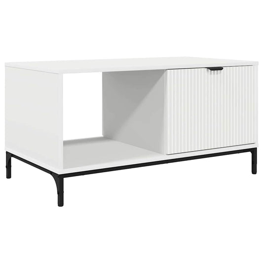 HKH Mesa de centro blanca de madera manufacturada