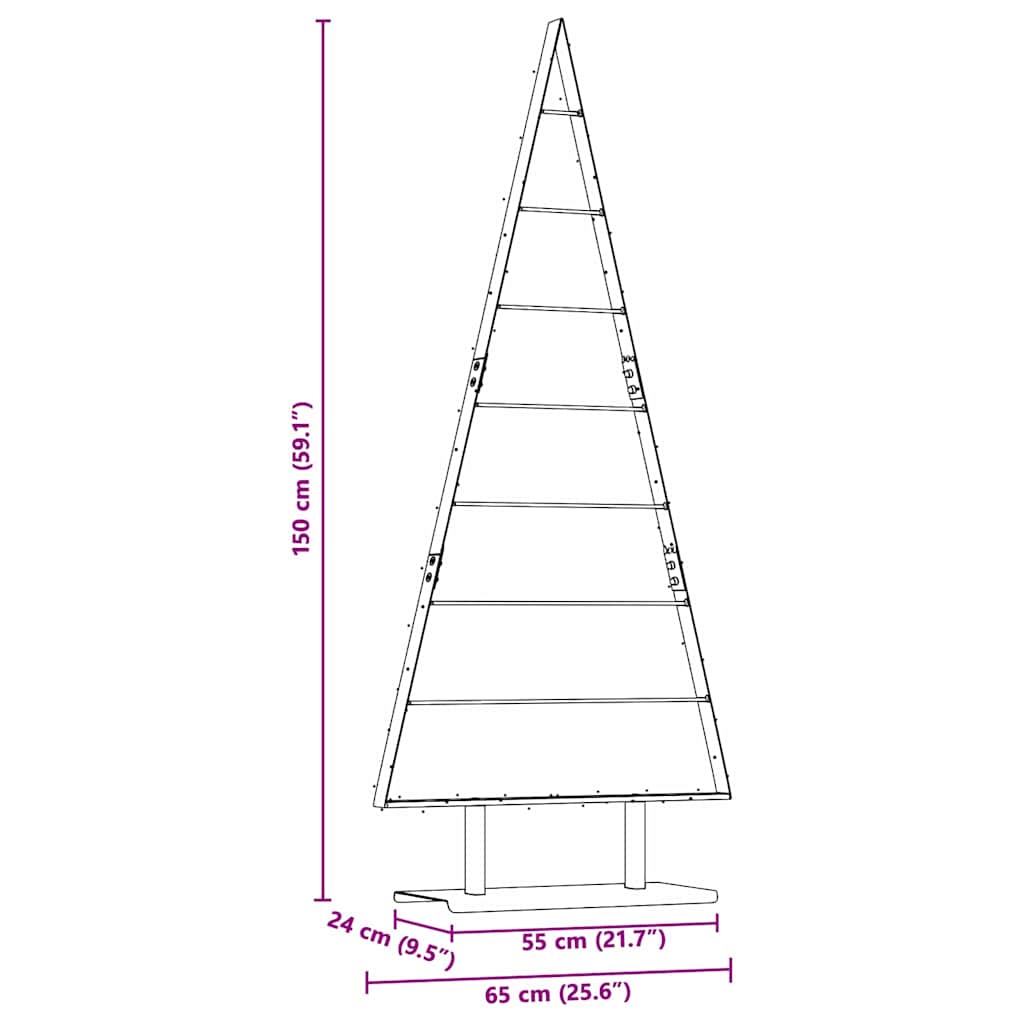 HKH Árvore de Natal de com Suporte Preto Aço em Metal