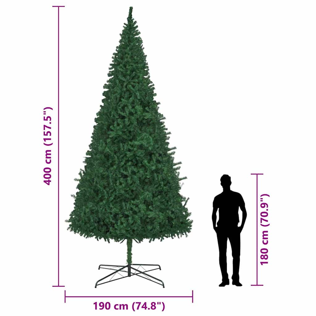 HKH Árvore de Natal com Luzes Decorativas de Corda Verde em PVC