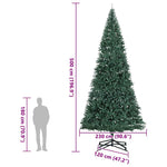 HKH Árvore de Natal Artificial Pré-Iluminada Verde em PVC