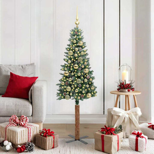 HKH Árvore de Natal Slim com 150 Leds e Branco - Verde