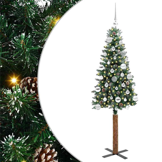 HKH Árvore de Natal Slim com 150 Leds e Branco - Verde