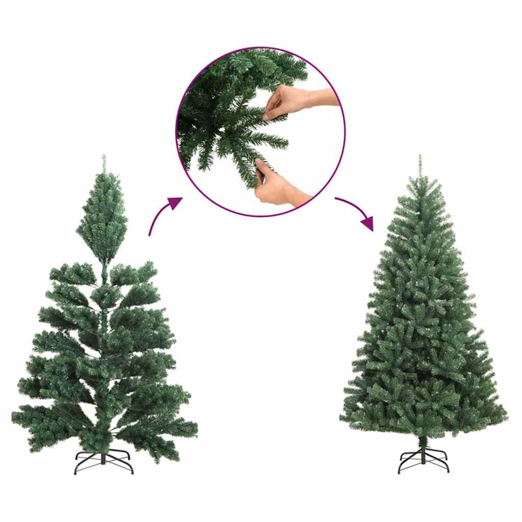HKH Árvore de Natal Slim com 300 Leds e Branco - Verde