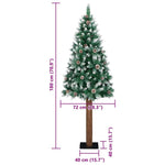 HKH Árvore de Natal Slim com 300 Leds e Branco - Verde