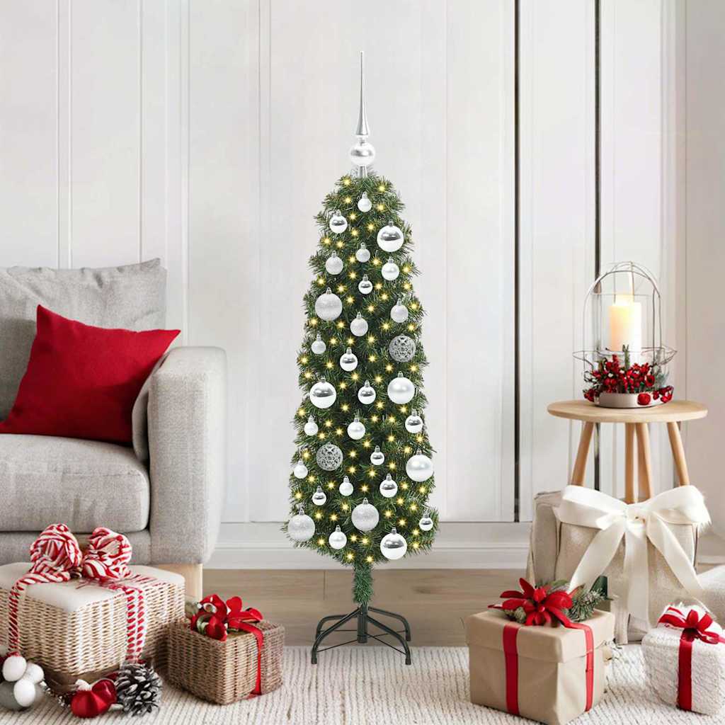 HKH Árbol de Navidad Artificial Verde de Acero y PVC