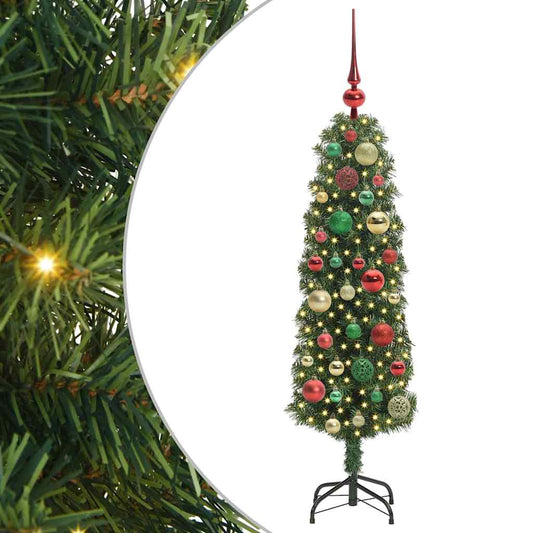 HKH Árvore de Natal Artificial Verde em Aço e PVC