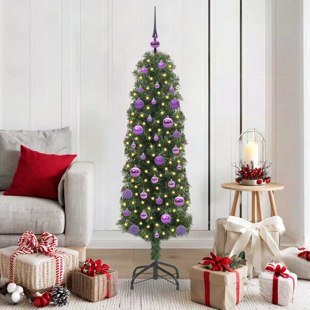 HKH Árvore de Natal Artificial Verde em Aço e PVC