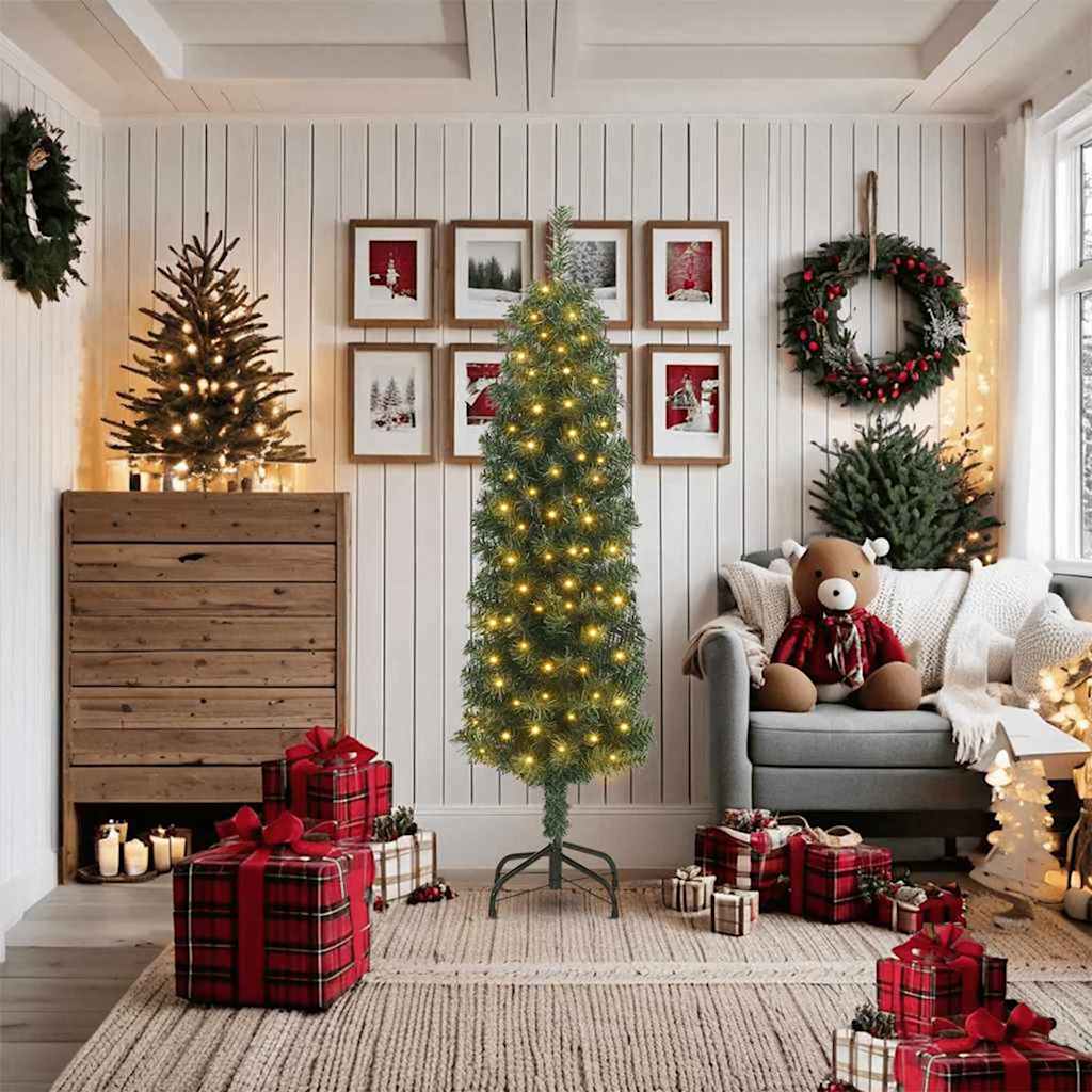 HKH Árvore de Natal Artificial Verde e Aço e Plástico em PVC