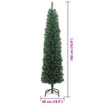 HKH Árvore de Natal Artificial Verde em Aço e PVC