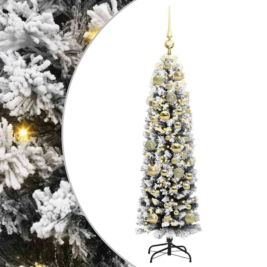 HKH Árvore de Natal Artificial Verde em Aço e PVC
