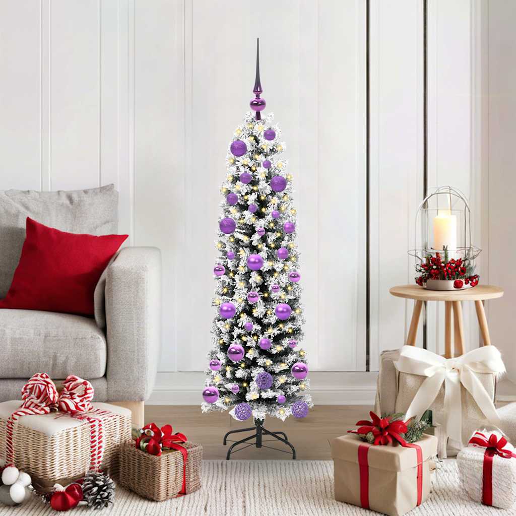 HKH Árvore de Natal Artificial Verde em Aço e PVC