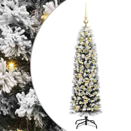HKH Árvore de Natal Artificial Verde em Aço e PVC