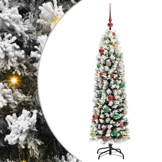 HKH Árvore de Natal Artificial Verde em Aço e PVC
