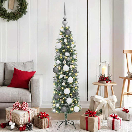 HKH Árvore Slim de Natal Artificial com 150 Leds - Verde