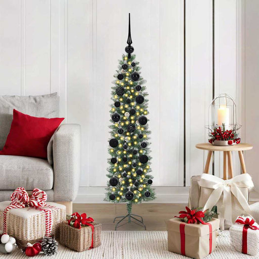 HKH Árvore Slim de Natal Artificial e Branco - Verde