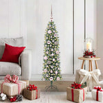 HKH Árvore Slim de Natal Artificial e Branco - Verde