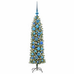 HKH Árbol de Navidad artificial delgado y blanco - Verde