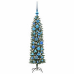 HKH Árbol de Navidad artificial delgado y blanco - Verde