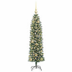 HKH Árvore Slim de Natal Artificial e Branco - Verde