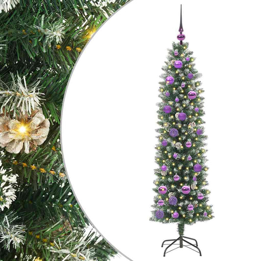HKH Árvore Slim de Natal Artificial e Branco - Verde