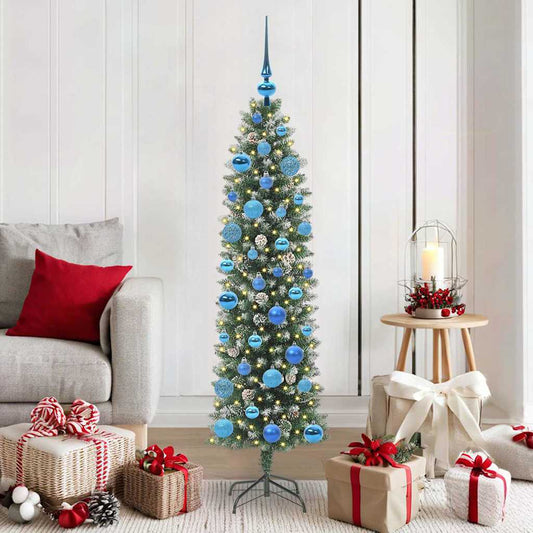 HKH Árvore Slim de Natal Artificial e Branco - Verde